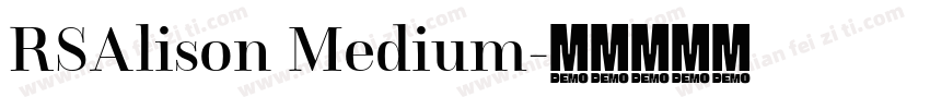RSAlison Medium字体转换